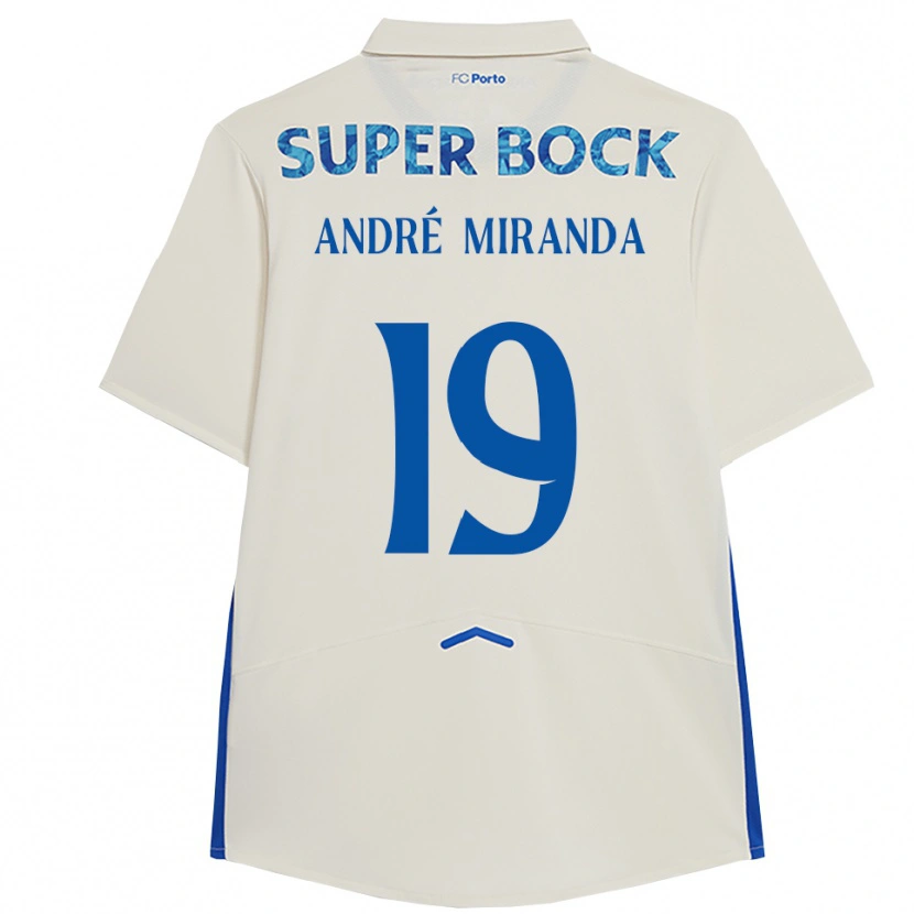 Danxen Kvinnor André Miranda #19 Vit Blå Tredjesatsen Matchtröjor 2025/26 Tröjor T-Tröja