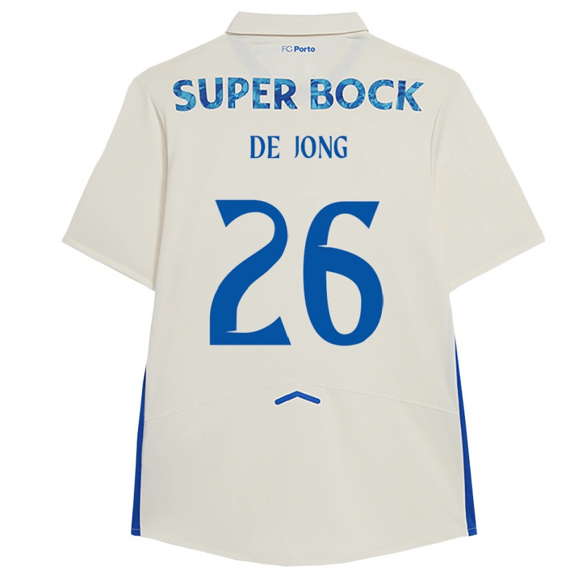 Danxen Kvinnor Luuk De Jong #26 Vit Blå Tredjesatsen Matchtröjor 2025/26 Tröjor T-Tröja