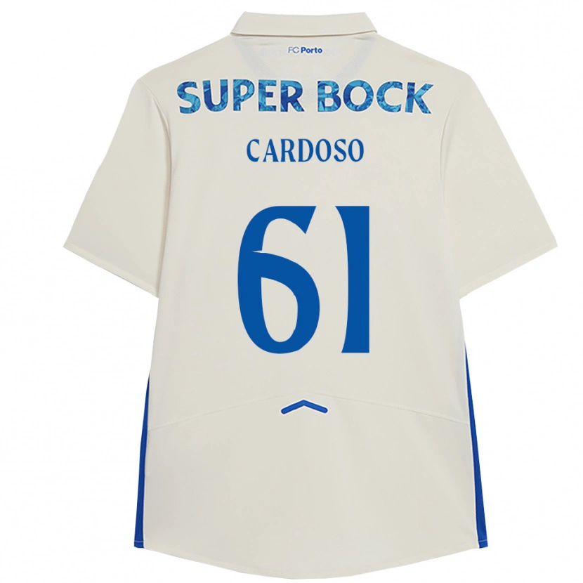 Danxen Kvinnor Ivan Cardoso #61 Vit Blå Tredjesatsen Matchtröjor 2025/26 Tröjor T-Tröja