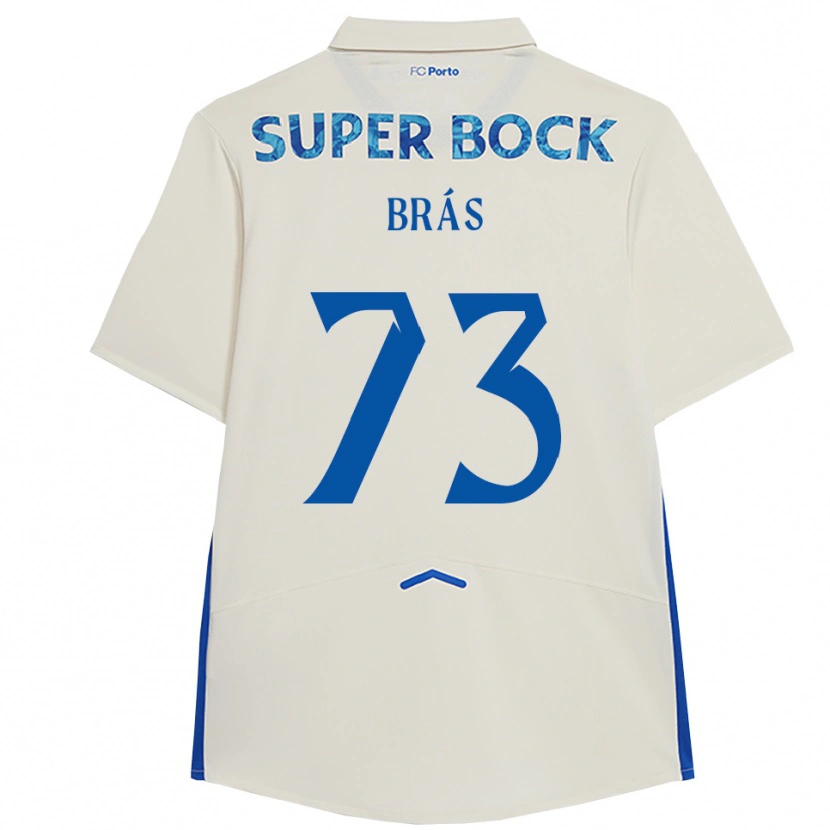 Danxen Kvinnor Gabriel Brás #73 Vit Blå Tredjesatsen Matchtröjor 2025/26 Tröjor T-Tröja