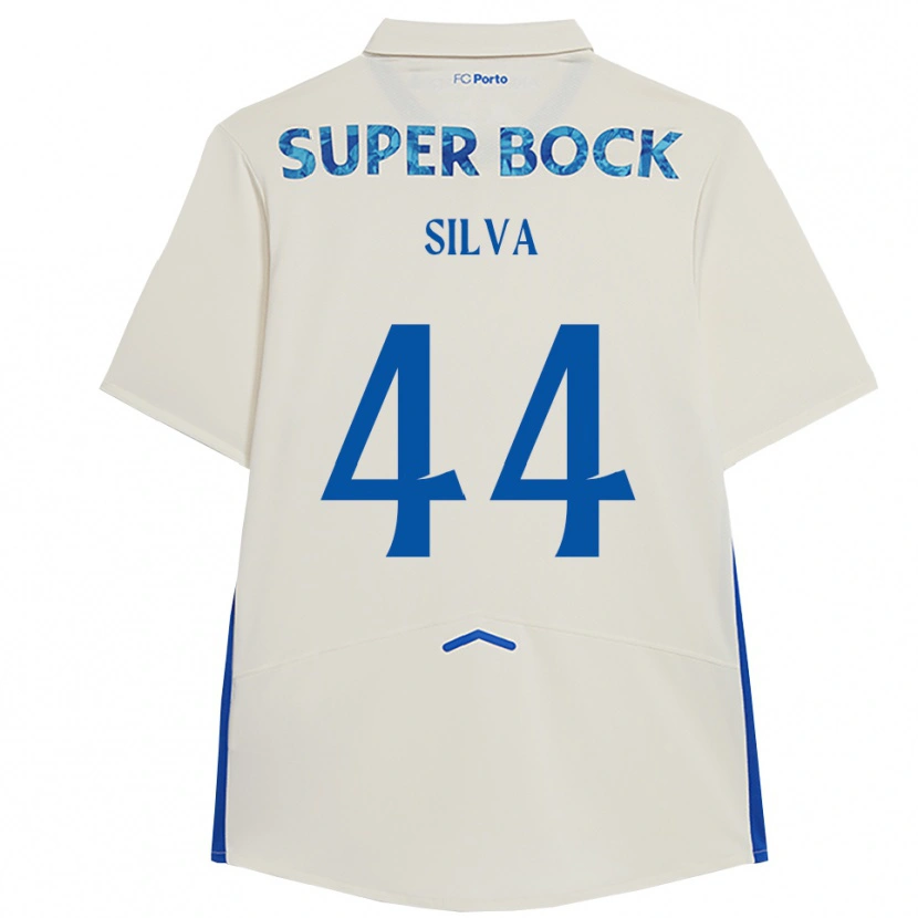 Danxen Kvinnor Felipe Silva #44 Vit Blå Tredjesatsen Matchtröjor 2025/26 Tröjor T-Tröja