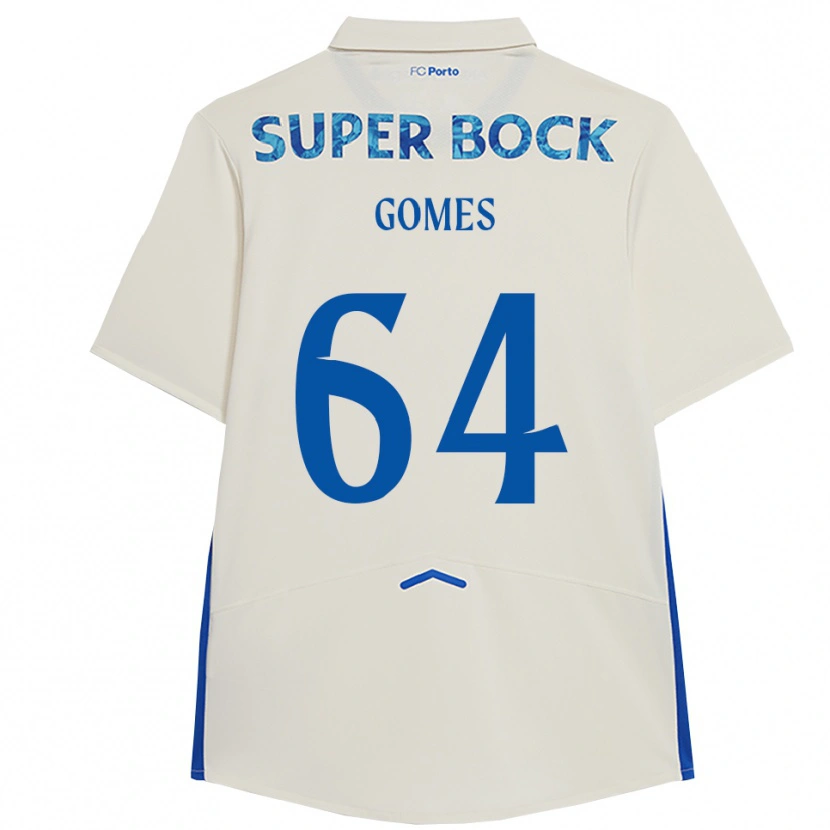Danxen Kvinnor Luís Gomes #64 Vit Blå Tredjesatsen Matchtröjor 2025/26 Tröjor T-Tröja