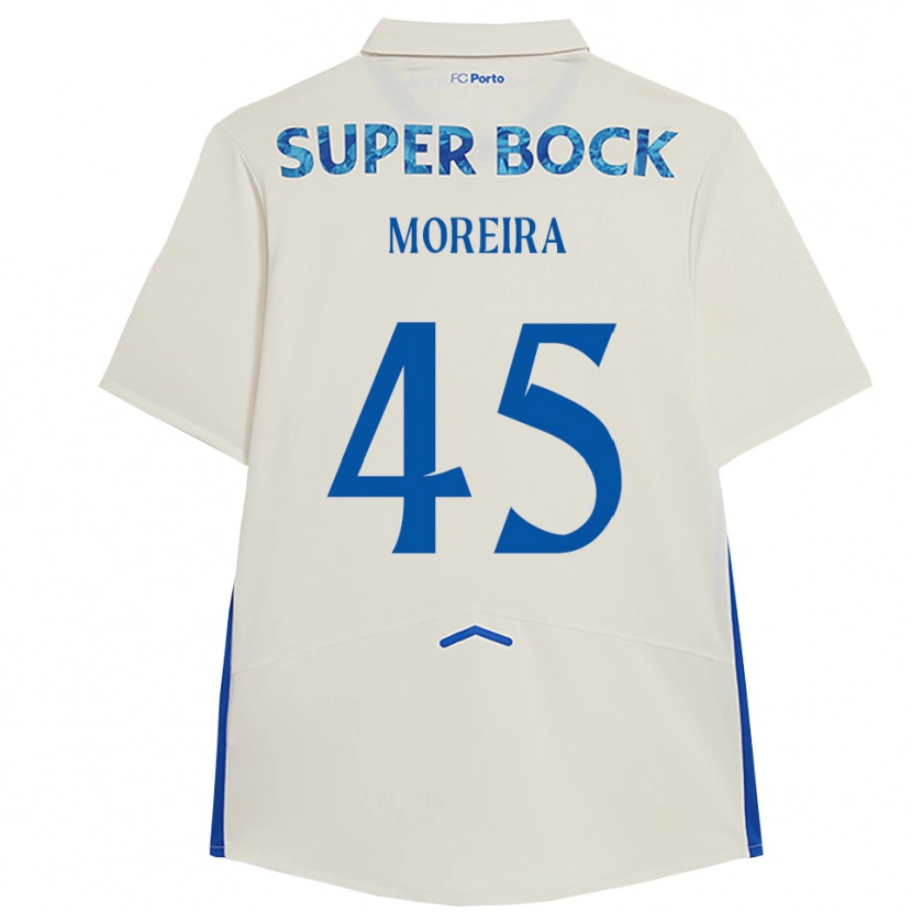 Danxen Kvinnor João Moreira #45 Vit Blå Tredjesatsen Matchtröjor 2025/26 Tröjor T-Tröja
