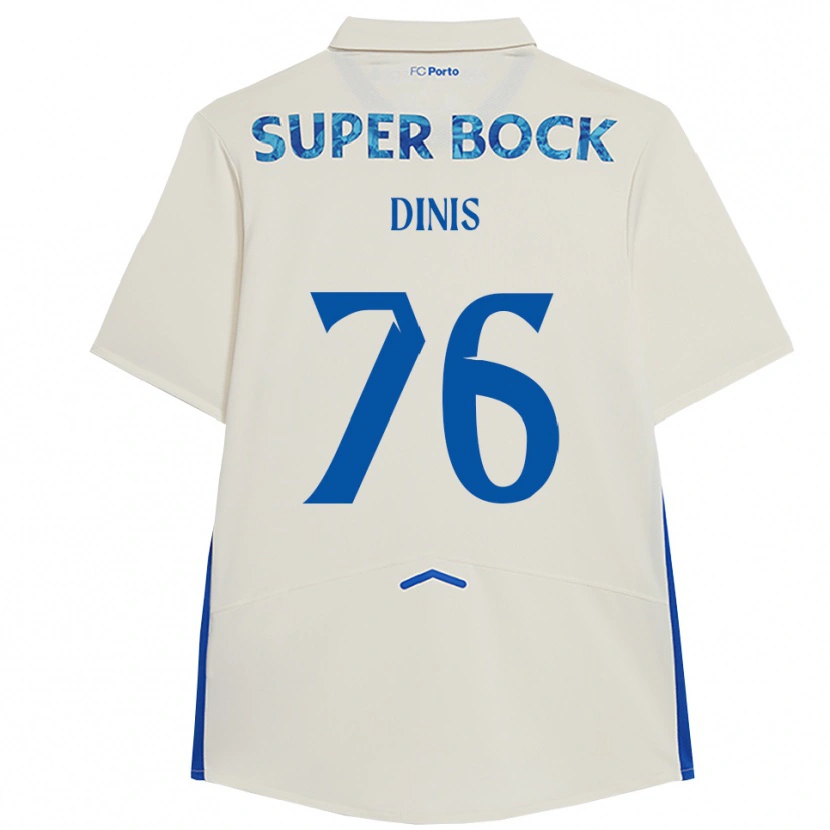 Danxen Kvinnor Dinis #76 Vit Blå Tredjesatsen Matchtröjor 2025/26 Tröjor T-Tröja