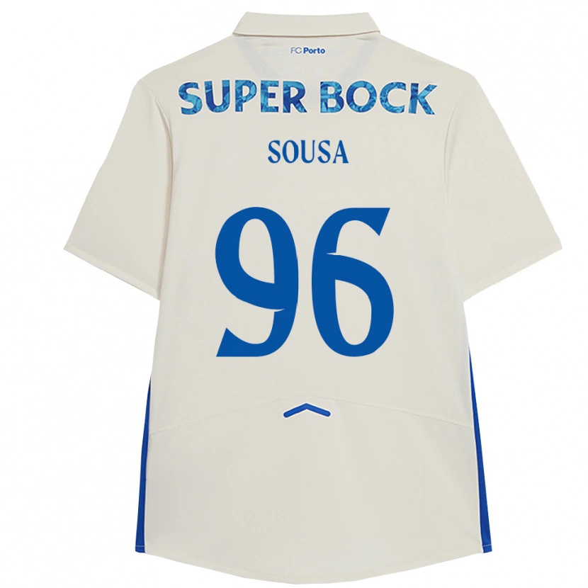Danxen Kvinnor Filipe Sousa #96 Vit Blå Tredjesatsen Matchtröjor 2025/26 Tröjor T-Tröja