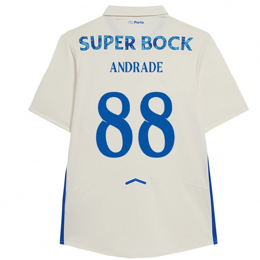 Danxen Kvinnor Domingos Andrade #88 Vit Blå Tredjesatsen Matchtröjor 2025/26 Tröjor T-Tröja