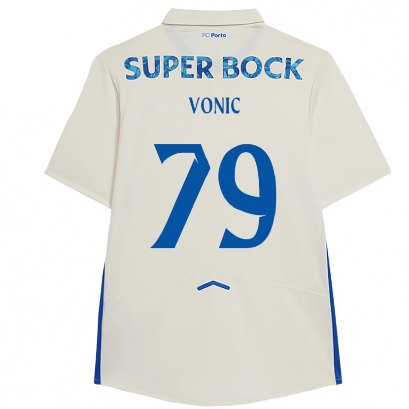 Danxen Kvinnor Leonardo Vonic #79 Vit Blå Tredjesatsen Matchtröjor 2025/26 Tröjor T-Tröja