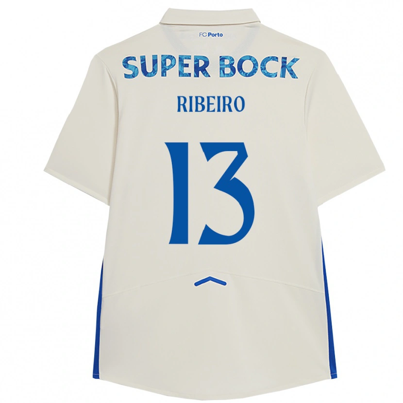 Danxen Kvinnor Salvador Ribeiro #13 Vit Blå Tredjesatsen Matchtröjor 2025/26 Tröjor T-Tröja
