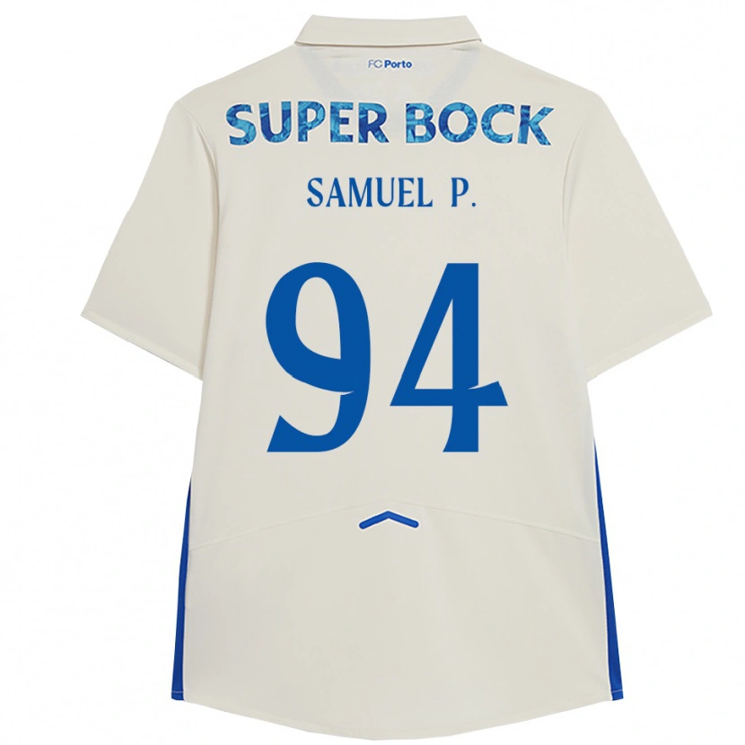Danxen Kvinnor Samuel #94 Vit Blå Tredjesatsen Matchtröjor 2025/26 Tröjor T-Tröja