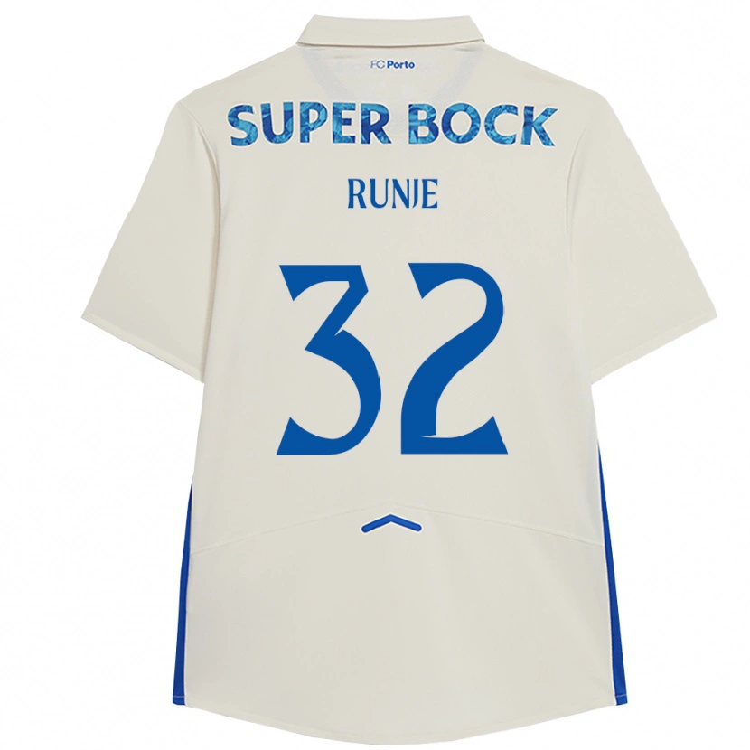Danxen Kvinnor Roko Runje #32 Vit Blå Tredjesatsen Matchtröjor 2025/26 Tröjor T-Tröja