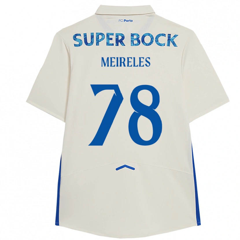 Danxen Kvinnor Jorge Meireles #78 Vit Blå Tredjesatsen Matchtröjor 2025/26 Tröjor T-Tröja
