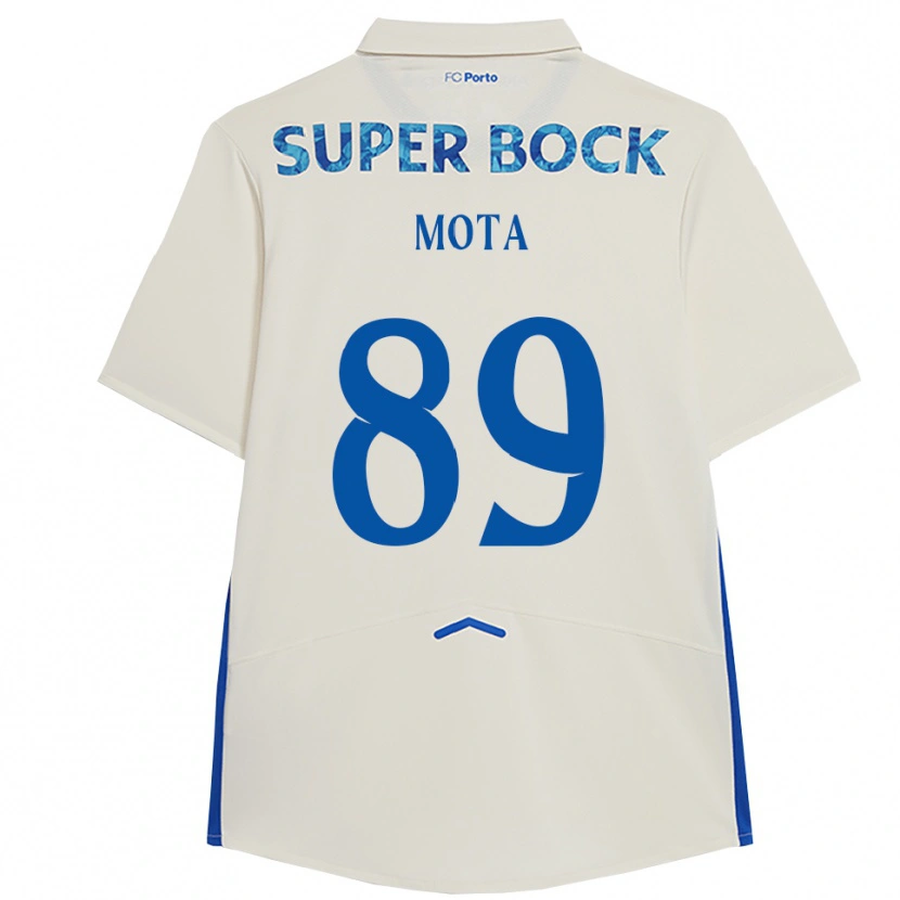 Danxen Kvinnor Luís Mota #89 Vit Blå Tredjesatsen Matchtröjor 2025/26 Tröjor T-Tröja