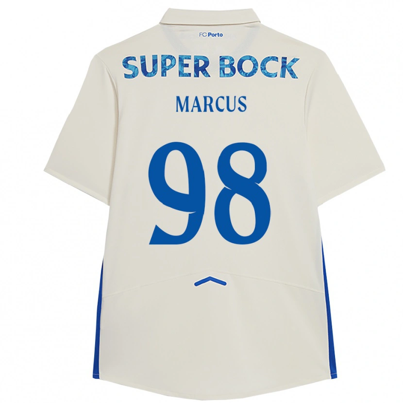 Danxen Kvinnor Abraham Marcus #98 Vit Blå Tredjesatsen Matchtröjor 2025/26 Tröjor T-Tröja