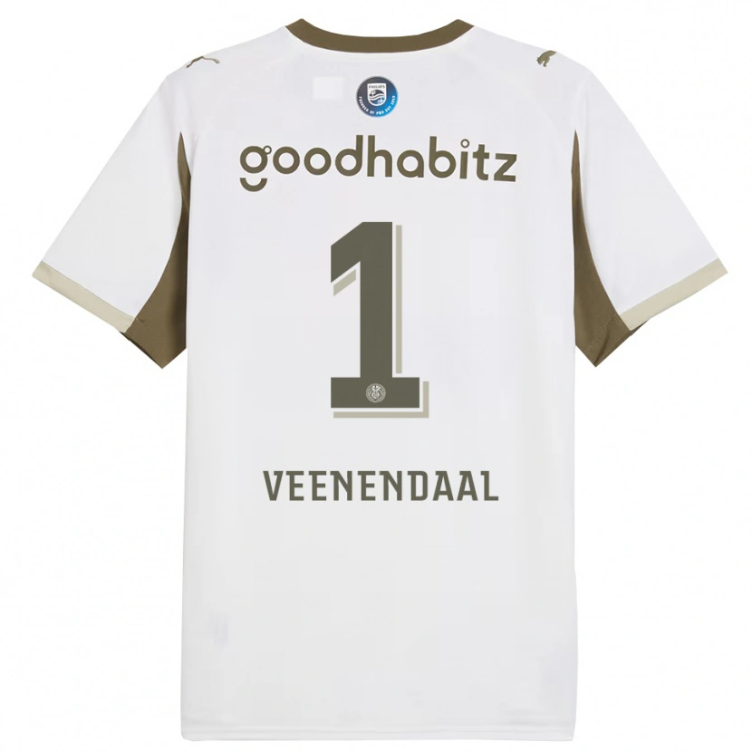 Danxen Kvinnor Sari Van Veenendaal #1 Vit Grå Tredjesatsen Matchtröjor 2025/26 Tröjor T-Tröja