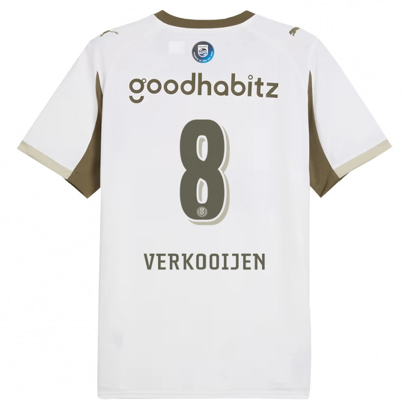 Danxen Kvinnor Nicolas Verkooijen #8 Vit Grå Tredjesatsen Matchtröjor 2025/26 Tröjor T-Tröja