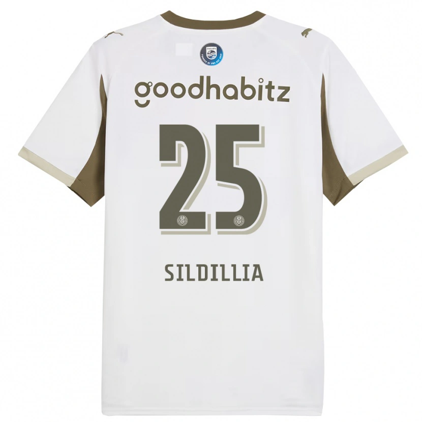Danxen Kvinnor Kiliann Sildillia #25 Vit Grå Tredjesatsen Matchtröjor 2025/26 Tröjor T-Tröja