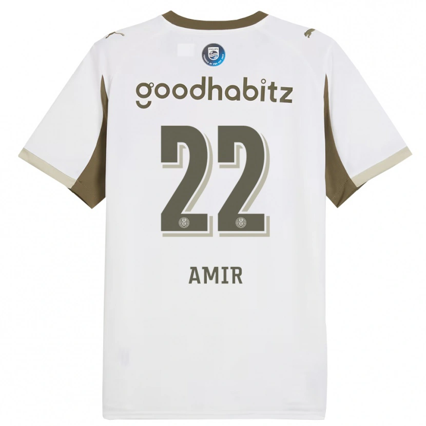 Danxen Kvinnor Amir Al-Anany #22 Vit Grå Tredjesatsen Matchtröjor 2025/26 Tröjor T-Tröja
