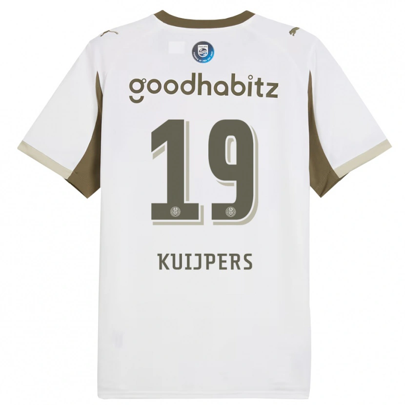 Danxen Kvinnor Jeslynn Kuijpers #19 Vit Grå Tredjesatsen Matchtröjor 2025/26 Tröjor T-Tröja