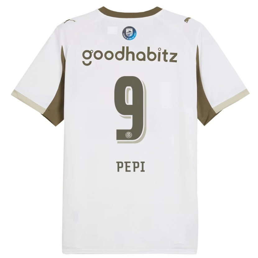 Danxen Kvinnor Ricardo Pepi #9 Vit Grå Tredjesatsen Matchtröjor 2025/26 Tröjor T-Tröja