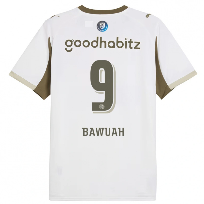 Danxen Kvinnor Jordy Bawuah #9 Vit Grå Tredjesatsen Matchtröjor 2025/26 Tröjor T-Tröja