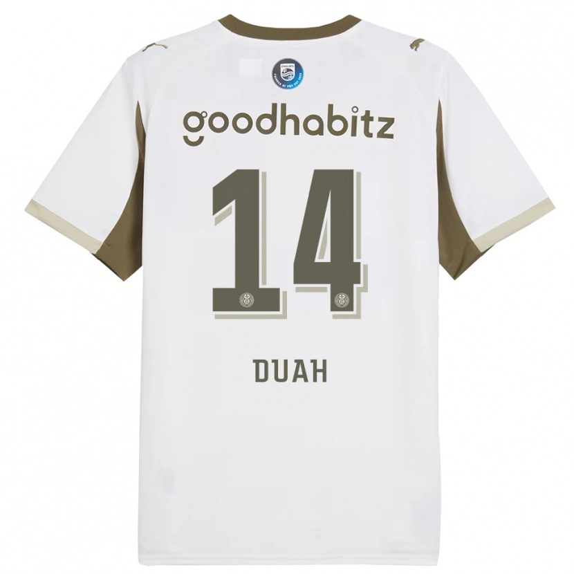 Danxen Kvinnor King Duah #14 Vit Grå Tredjesatsen Matchtröjor 2025/26 Tröjor T-Tröja