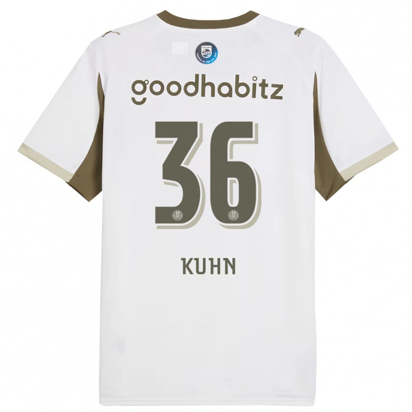 Danxen Kvinnor Wessel Kuhn #36 Vit Grå Tredjesatsen Matchtröjor 2025/26 Tröjor T-Tröja