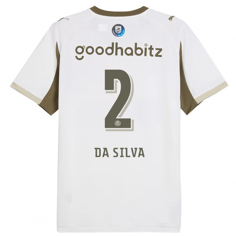 Danxen Kvinnor Aston Da Silva #2 Vit Grå Tredjesatsen Matchtröjor 2025/26 Tröjor T-Tröja