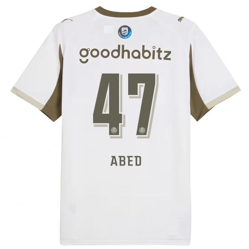 Danxen Kvinnor Tai Abed #47 Vit Grå Tredjesatsen Matchtröjor 2025/26 Tröjor T-Tröja