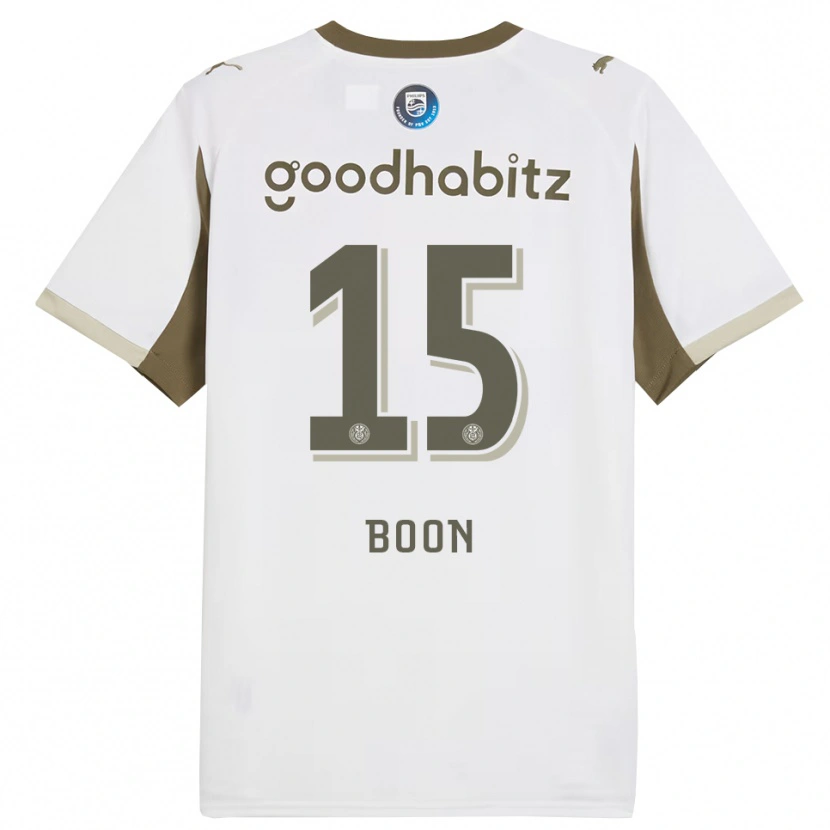 Danxen Kvinnor Rens Boon #15 Vit Grå Tredjesatsen Matchtröjor 2025/26 Tröjor T-Tröja