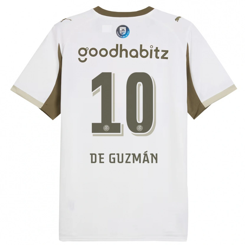 Danxen Kvinnor Jaden De Guzmán #10 Vit Grå Tredjesatsen Matchtröjor 2025/26 Tröjor T-Tröja