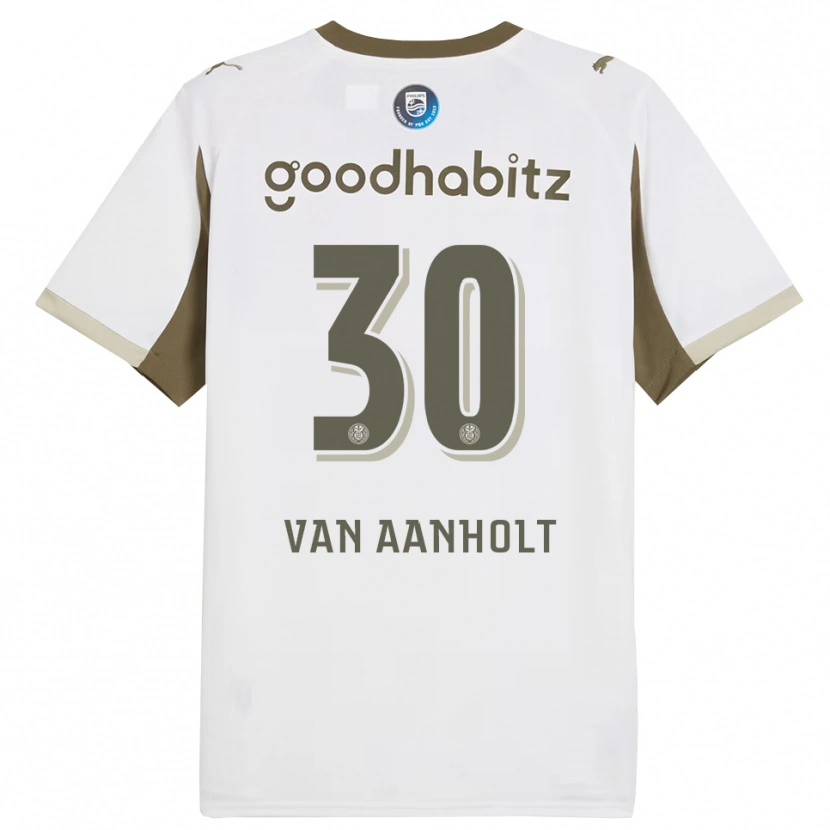 Danxen Kvinnor Patrick Van Aanholt #30 Vit Grå Tredjesatsen Matchtröjor 2025/26 Tröjor T-Tröja