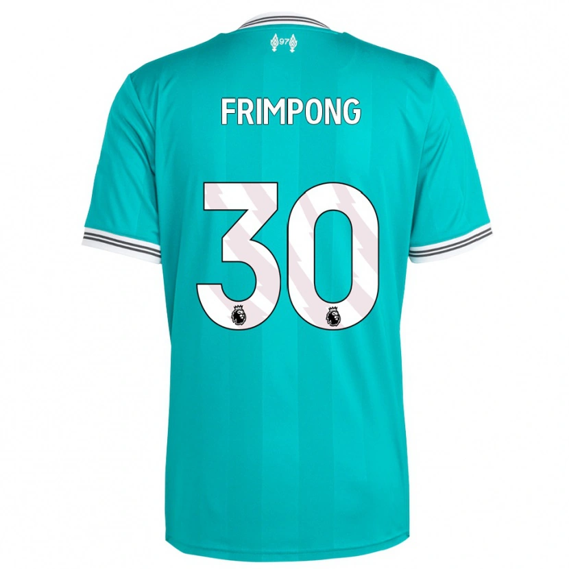 Danxen Kvinnor Jeremie Frimpong #30 Grön Vit Tredjesatsen Matchtröjor 2025/26 Tröjor T-Tröja