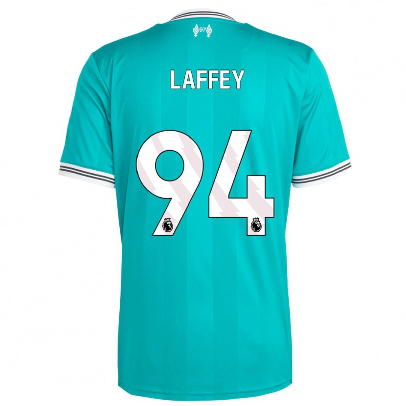 Danxen Kvinnor Michael Laffey #94 Grön Vit Tredjesatsen Matchtröjor 2025/26 Tröjor T-Tröja