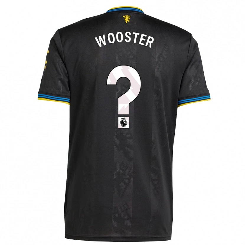 Danxen Kvinnor Tom Wooster #0 Svart Gul Blå Tredjesatsen Matchtröjor 2025/26 Tröjor T-Tröja
