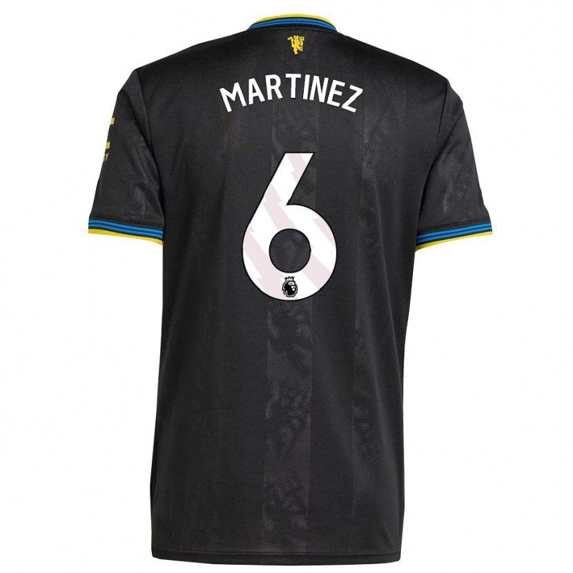 Danxen Kvinnor Lisandro Martínez #6 Svart Gul Blå Tredjesatsen Matchtröjor 2025/26 Tröjor T-Tröja