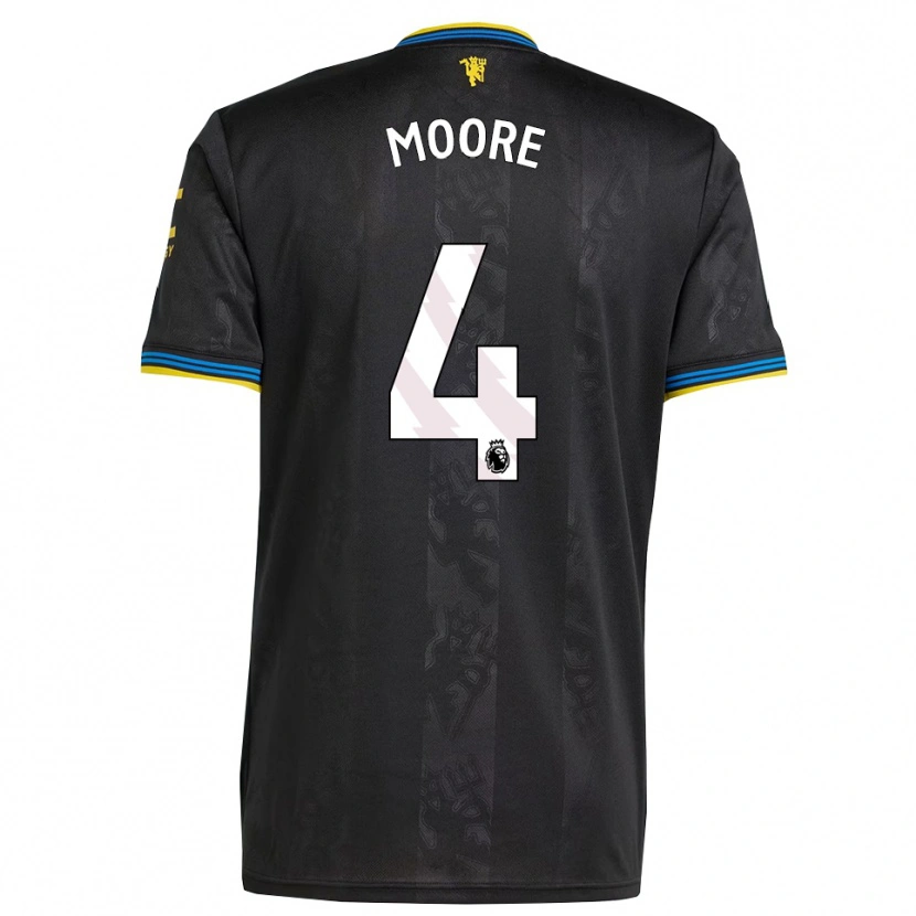 Danxen Kvinnor Jade Moore #4 Svart Gul Blå Tredjesatsen Matchtröjor 2025/26 Tröjor T-Tröja