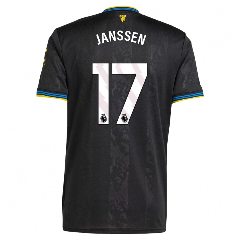 Danxen Kvinnor Dominique Janssen #17 Svart Gul Blå Tredjesatsen Matchtröjor 2025/26 Tröjor T-Tröja