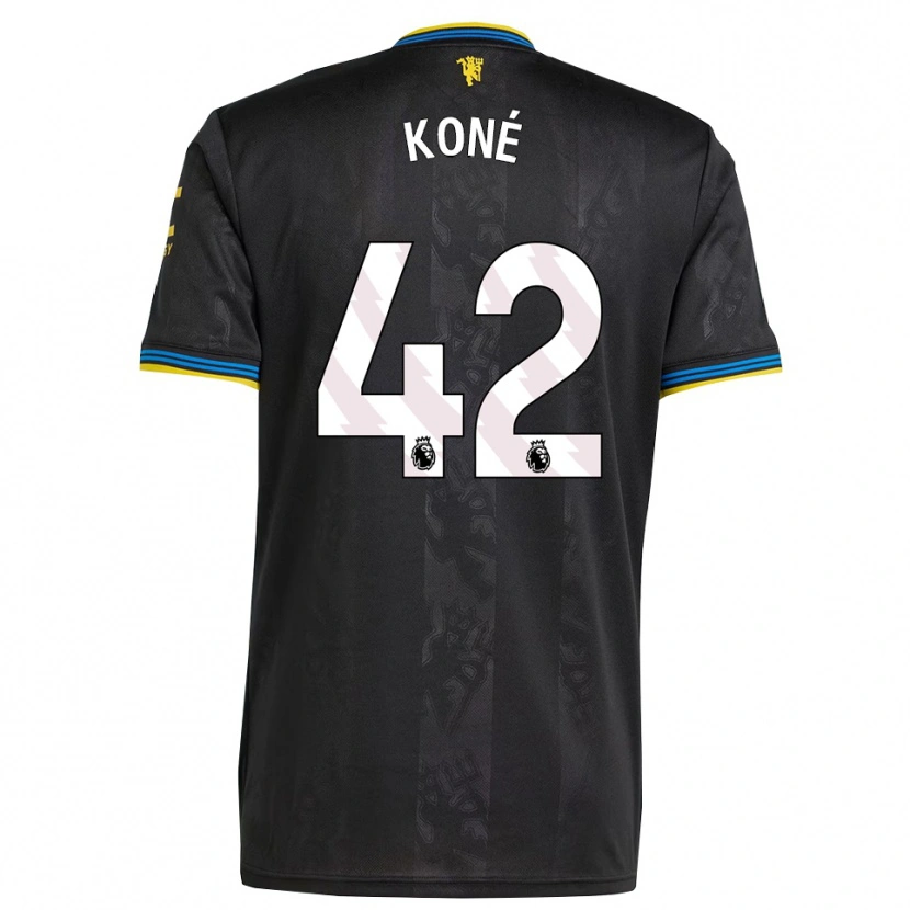 Danxen Kvinnor Sékou Koné #42 Svart Gul Blå Tredjesatsen Matchtröjor 2025/26 Tröjor T-Tröja