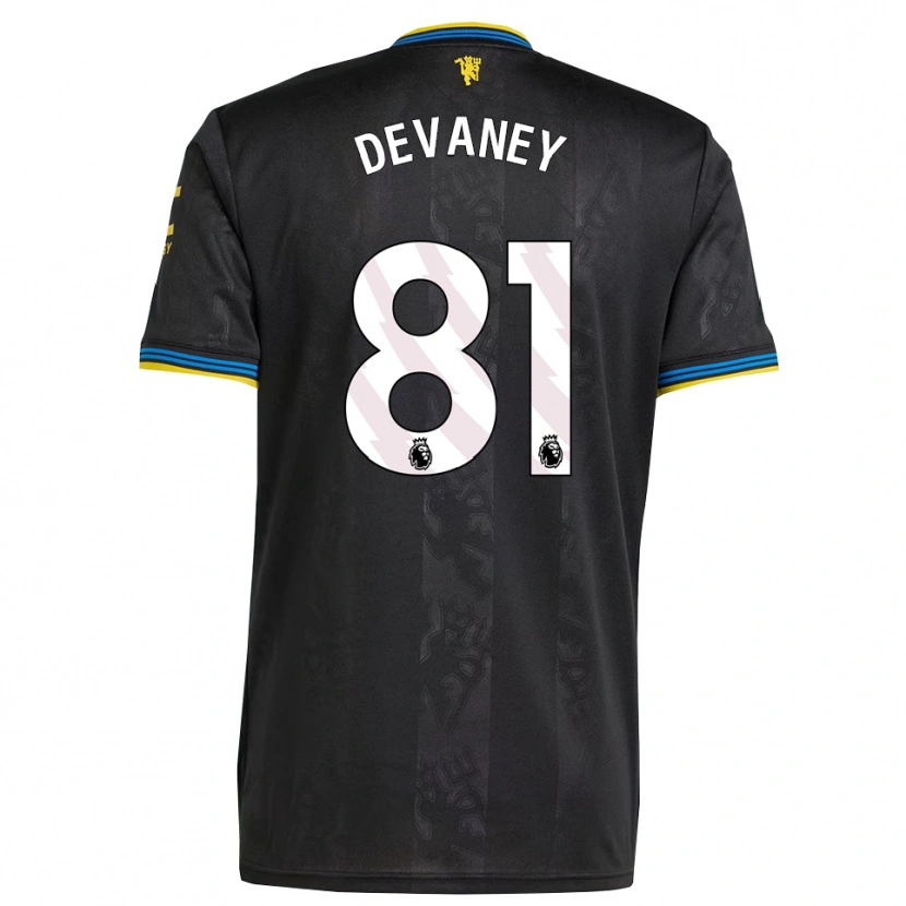 Danxen Kvinnor Jacob Devaney #81 Svart Gul Blå Tredjesatsen Matchtröjor 2025/26 Tröjor T-Tröja