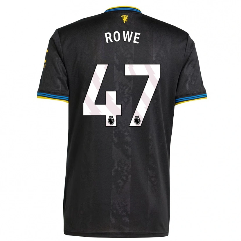 Danxen Kvinnor Tommy Rowe #47 Svart Gul Blå Tredjesatsen Matchtröjor 2025/26 Tröjor T-Tröja