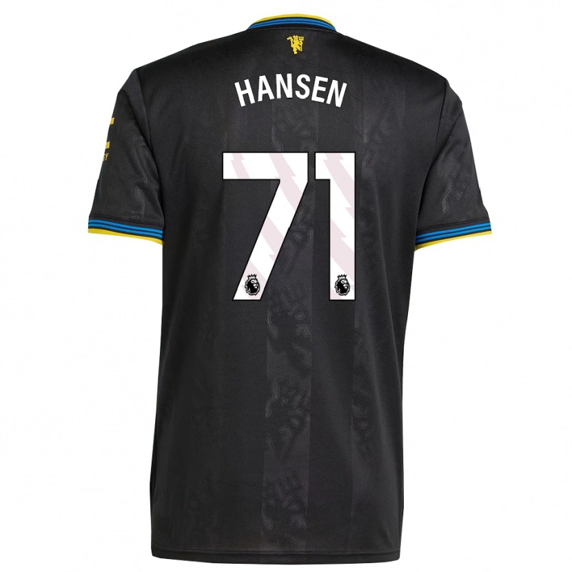 Danxen Kvinnor Isak Hansen-Aaroen #71 Svart Gul Blå Tredjesatsen Matchtröjor 2025/26 Tröjor T-Tröja