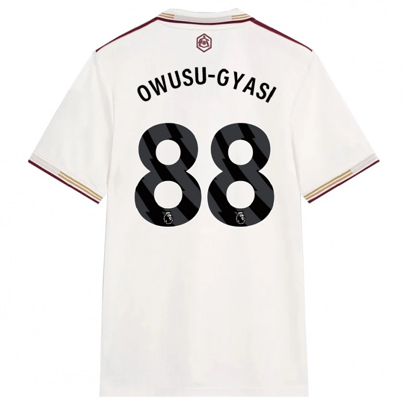 Danxen Kvinnor Abraham Owusu-Gyasi #88 Benvit Vinröd Tredjesatsen Matchtröjor 2025/26 Tröjor T-Tröja