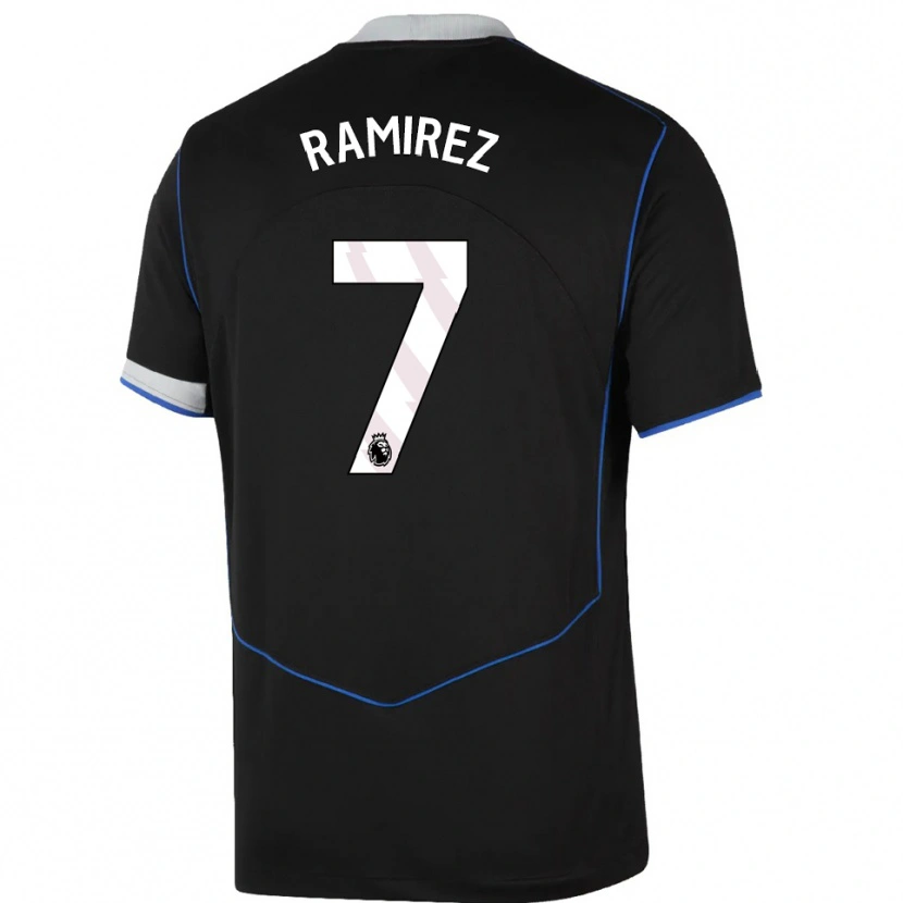 Danxen Kvinnor Mayra Ramirez #7 Svart Blå Silver Tredjesatsen Matchtröjor 2025/26 Tröjor T-Tröja