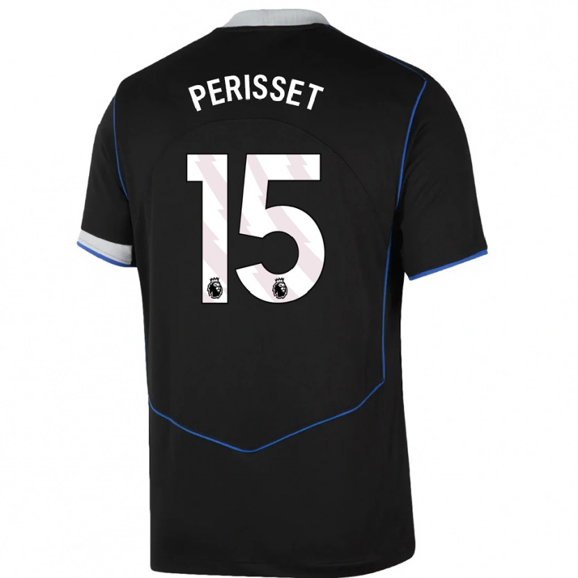 Danxen Kvinnor Eve Perisset #15 Svart Blå Silver Tredjesatsen Matchtröjor 2025/26 Tröjor T-Tröja