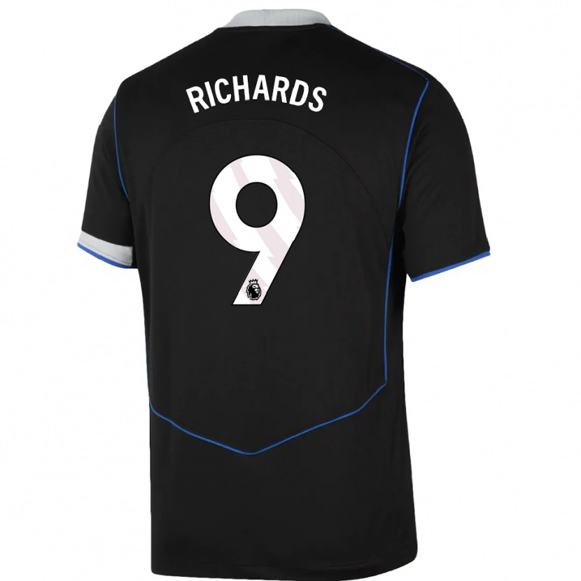 Danxen Kvinnor Dujuan Richards #9 Svart Blå Silver Tredjesatsen Matchtröjor 2025/26 Tröjor T-Tröja
