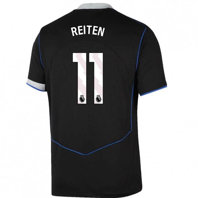 Danxen Kvinnor Guro Reiten #11 Svart Blå Silver Tredjesatsen Matchtröjor 2025/26 Tröjor T-Tröja