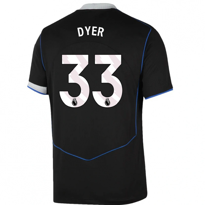 Danxen Kvinnor Kiano Dyer #33 Svart Blå Silver Tredjesatsen Matchtröjor 2025/26 Tröjor T-Tröja