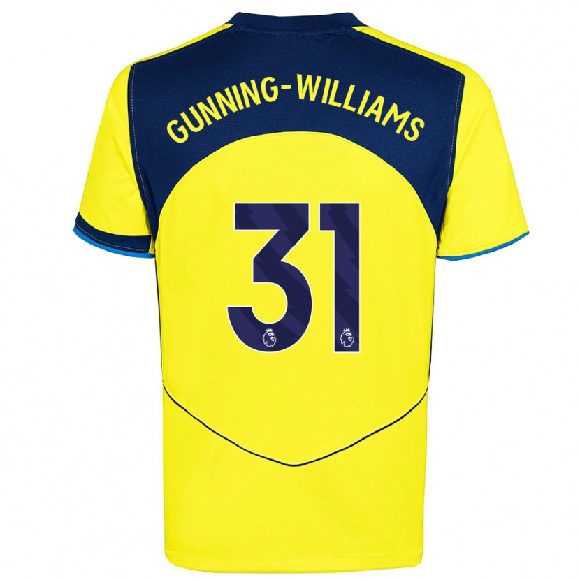 Danxen Kvinnor Lenna Gunning-Williams #31 Gul Marinblå Tredjesatsen Matchtröjor 2025/26 Tröjor T-Tröja