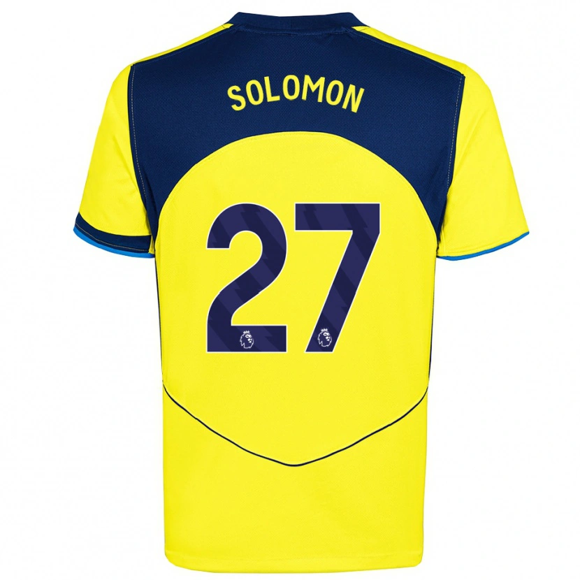 Danxen Kvinnor Manor Solomon #27 Gul Marinblå Tredjesatsen Matchtröjor 2025/26 Tröjor T-Tröja