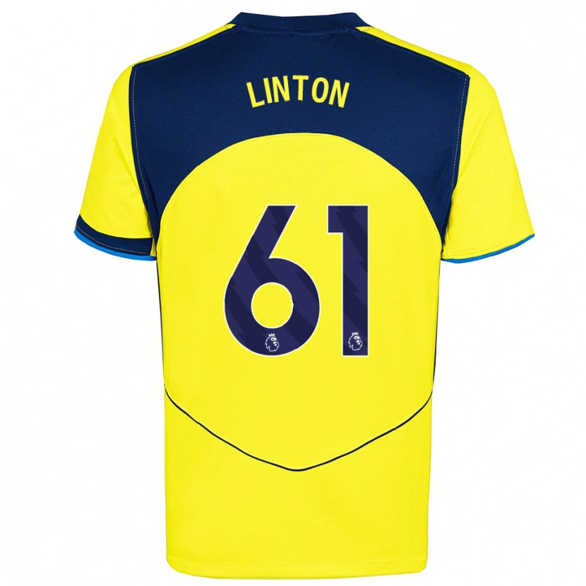Danxen Kvinnor Jahziah Linton #61 Gul Marinblå Tredjesatsen Matchtröjor 2025/26 Tröjor T-Tröja